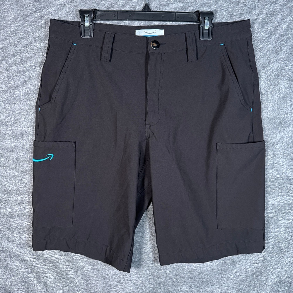 Amazon Luly Yang Cargo Shorts Mens Medium Black Stretch Performance Pockets